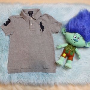 Polo Ralph Lauren Boys Size 6 Gray Pony Logo Polo